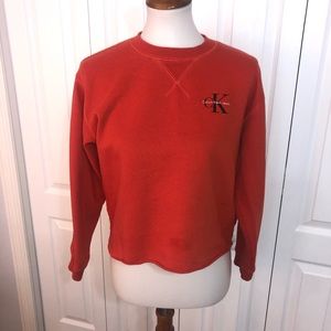 Calvin Klein Cropped Sweatshirt - Size XS